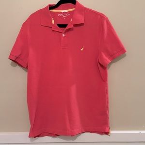 NAUTICA- men's large coral polo, EUC